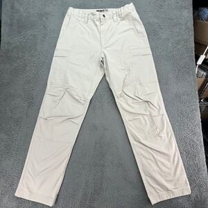 VERTX Men's Cargo Pants Khaki Straight Fit Cotton Lycra Size 36x36